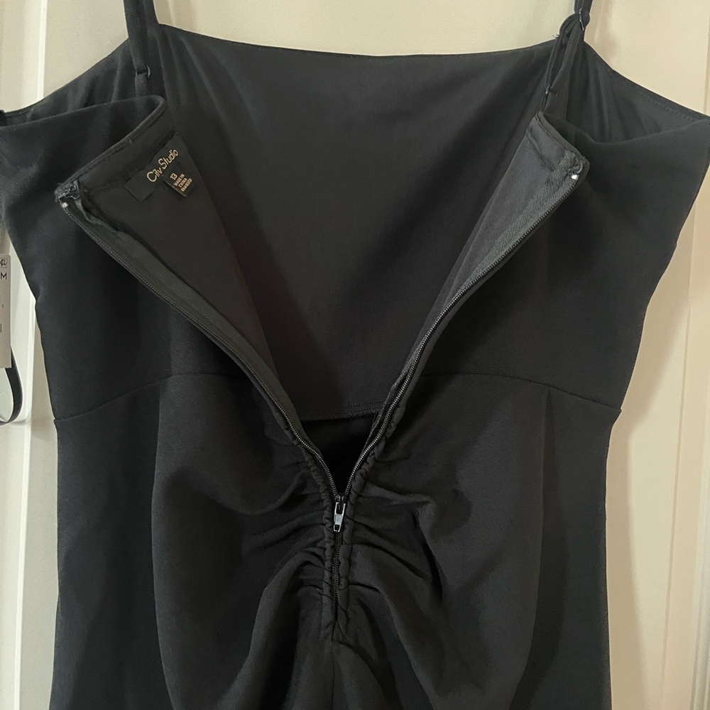 New! City Studio Rich Black Mini Dress with Rhinestone Bow Detail juniors 13 - Picture 4 of 15